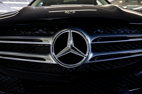 Close up Mercedes Benz Emblem